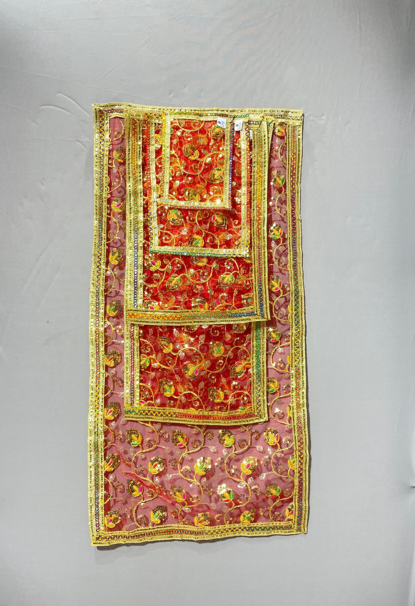 Maheshwari Fancy Store - Red Colour Lace Net Chunri
